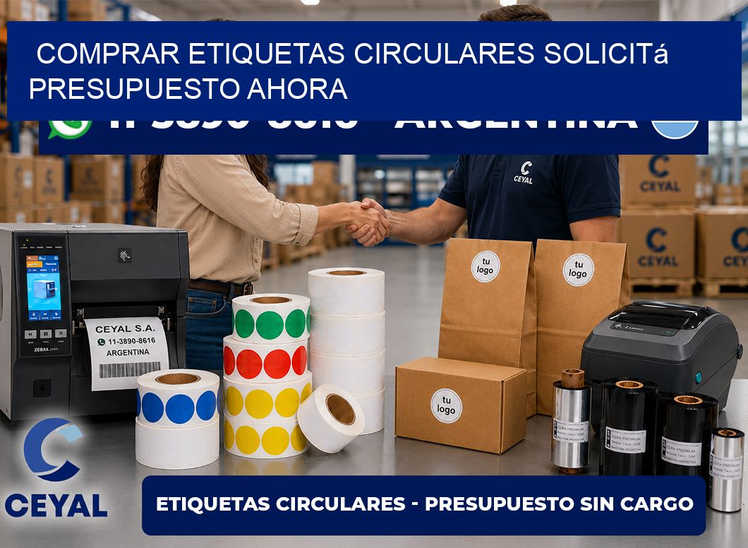 COMPRAR ETIQUETAS CIRCULARES Solicitá presupuesto ahora