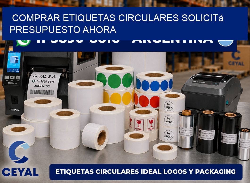 COMPRAR ETIQUETAS CIRCULARES Solicitá presupuesto ahora
