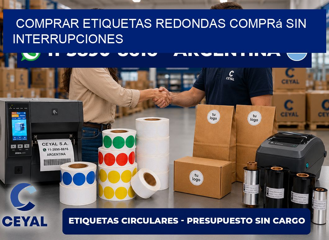 COMPRAR ETIQUETAS REDONDAS Comprá sin interrupciones