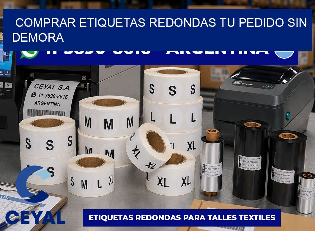 COMPRAR ETIQUETAS REDONDAS Tu pedido sin demora