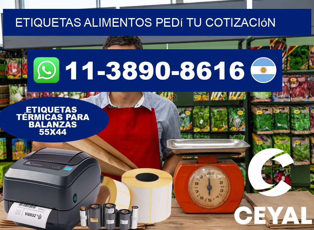 ETIQUETAS ALIMENTOS Pedí tu cotización