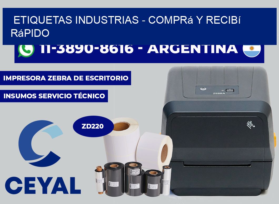 ETIQUETAS INDUSTRIAS - Comprá y recibí rápido