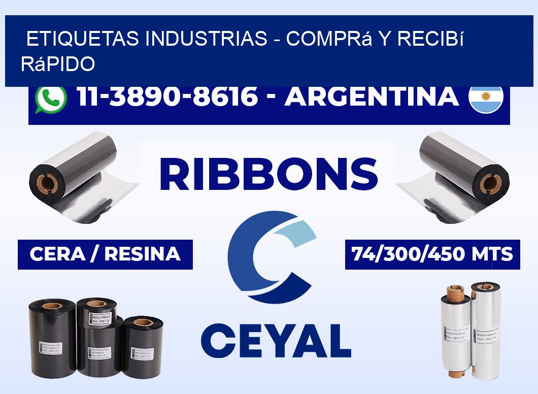 ETIQUETAS INDUSTRIAS - Comprá y recibí rápido
