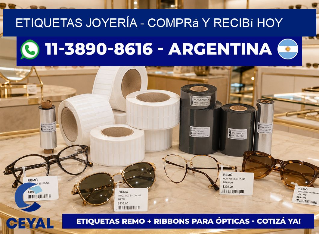 ETIQUETAS JOYERÍA - Comprá y recibí hoy