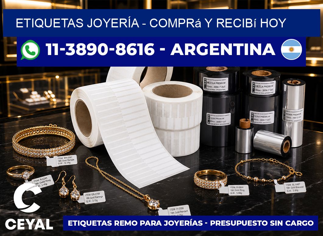 ETIQUETAS JOYERÍA - Comprá y recibí hoy