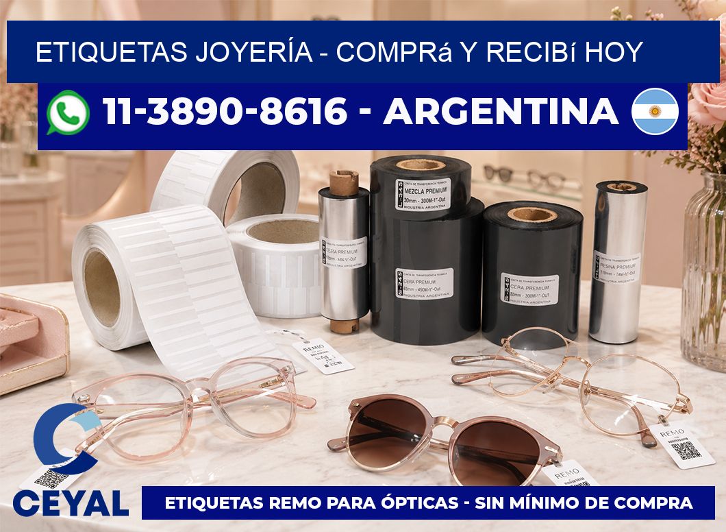 ETIQUETAS JOYERÍA - Comprá y recibí hoy