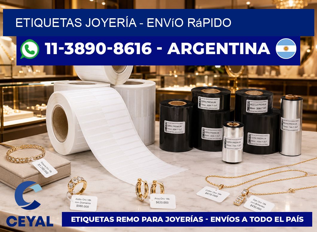 ETIQUETAS JOYERÍA - Envío rápido