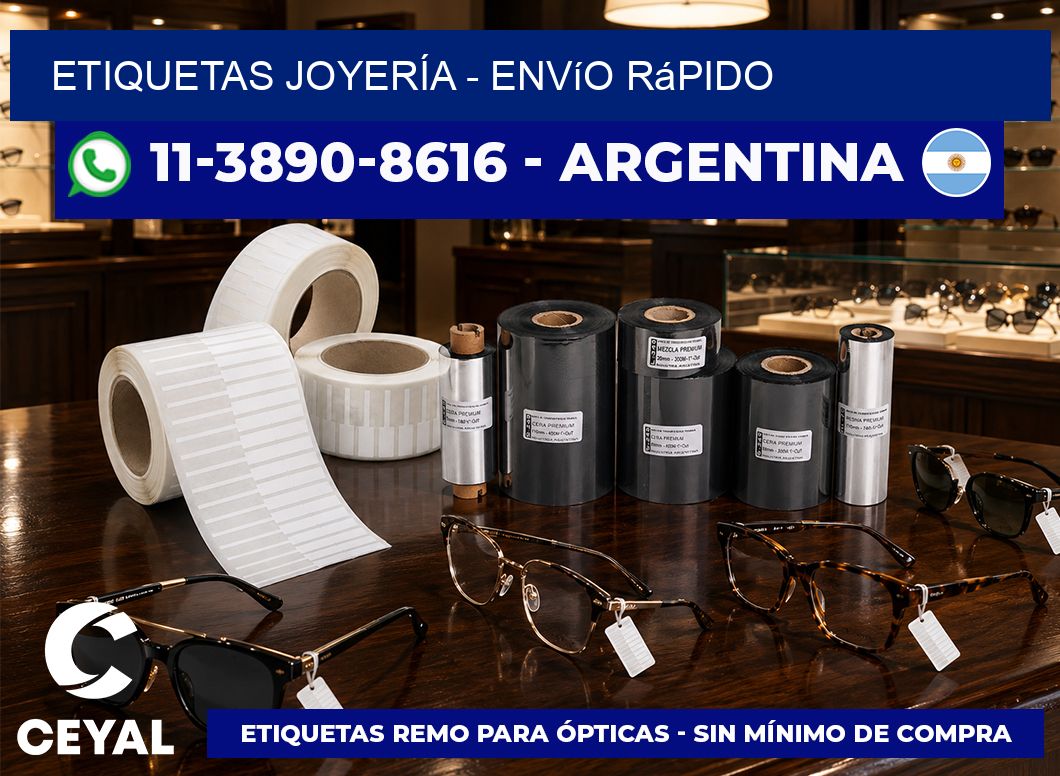 ETIQUETAS JOYERÍA - Envío rápido
