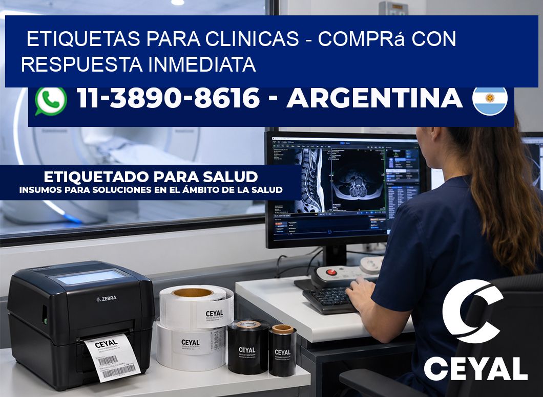 ETIQUETAS PARA CLINICAS - Comprá con respuesta inmediata