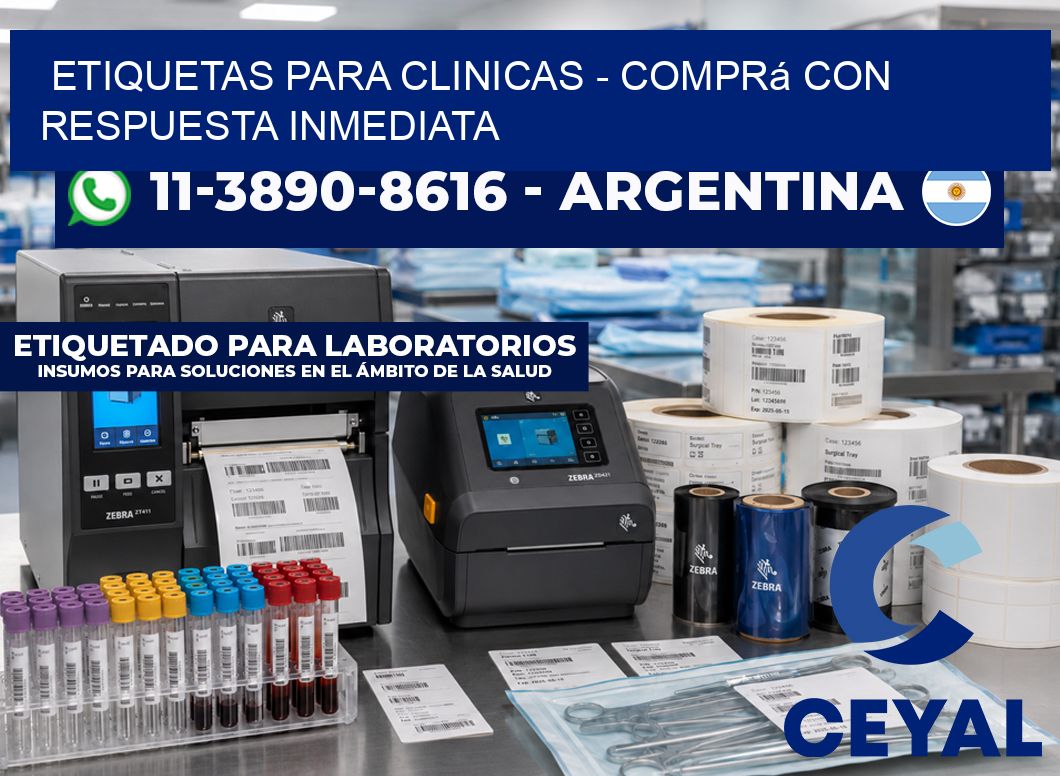ETIQUETAS PARA CLINICAS - Comprá con respuesta inmediata