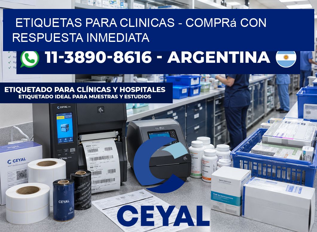 ETIQUETAS PARA CLINICAS - Comprá con respuesta inmediata