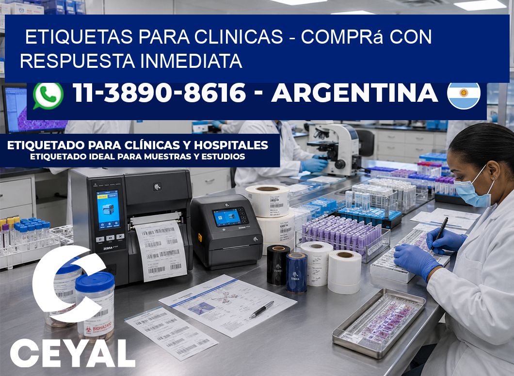 ETIQUETAS PARA CLINICAS – Comprá con respuesta inmediata