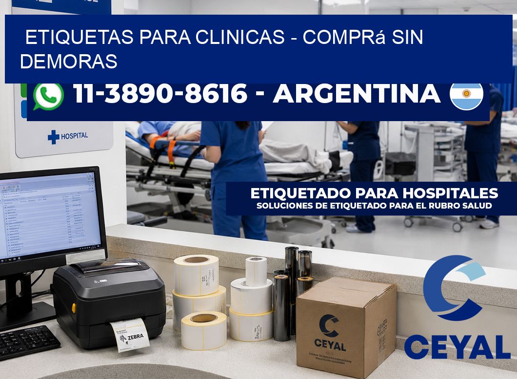 ETIQUETAS PARA CLINICAS - Comprá sin demoras