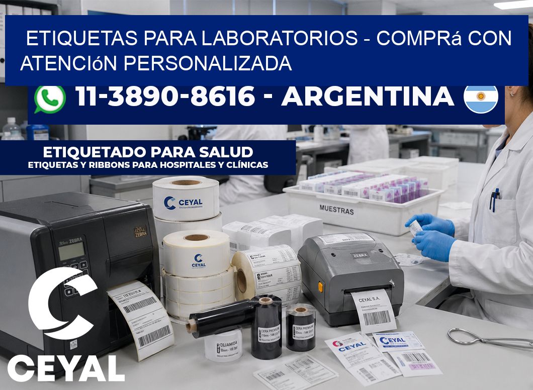 ETIQUETAS PARA LABORATORIOS – Comprá con atención personalizada