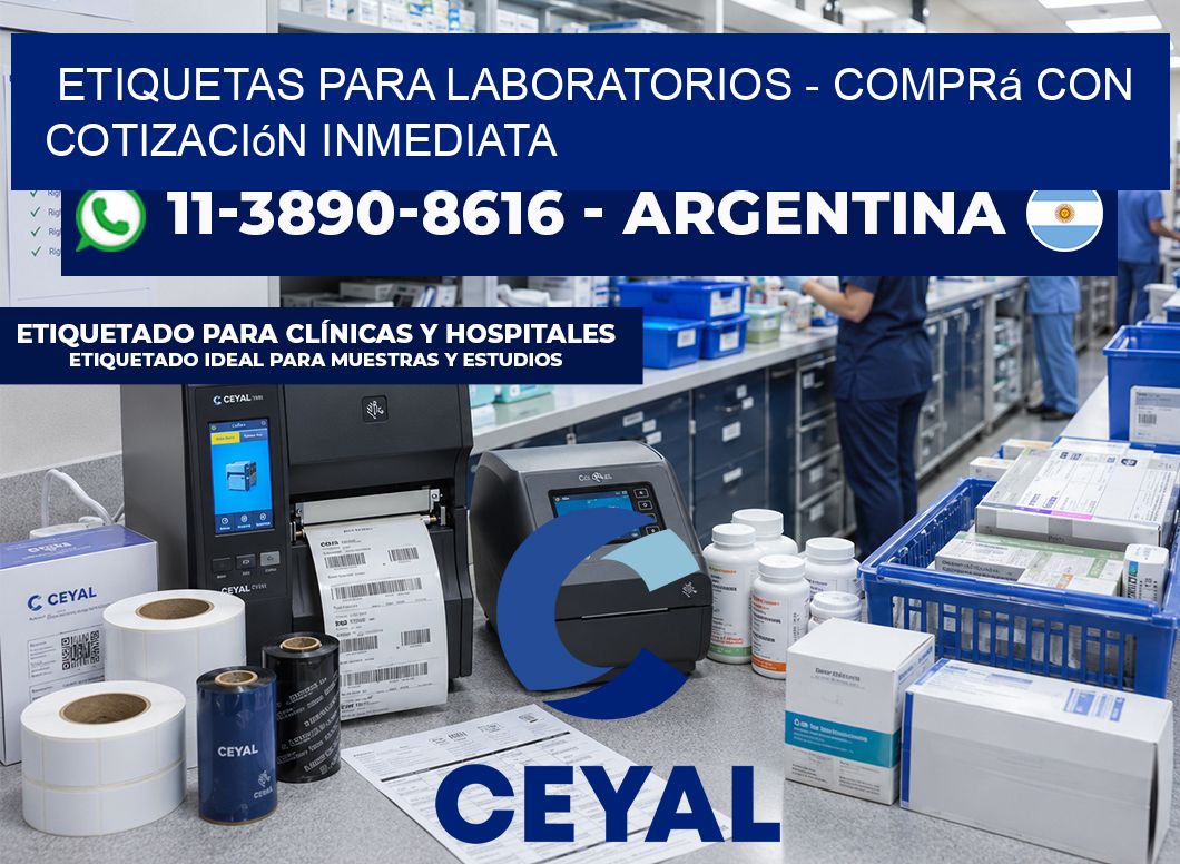 ETIQUETAS PARA LABORATORIOS – Comprá con cotización inmediata