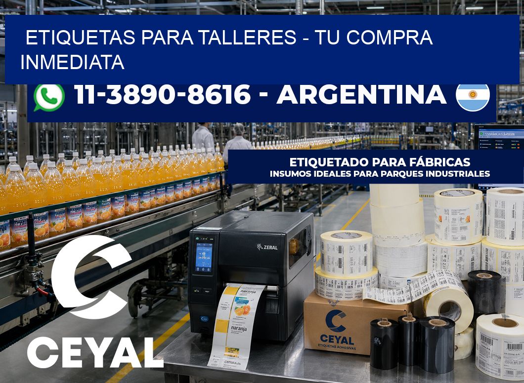 ETIQUETAS PARA TALLERES – Tu compra inmediata