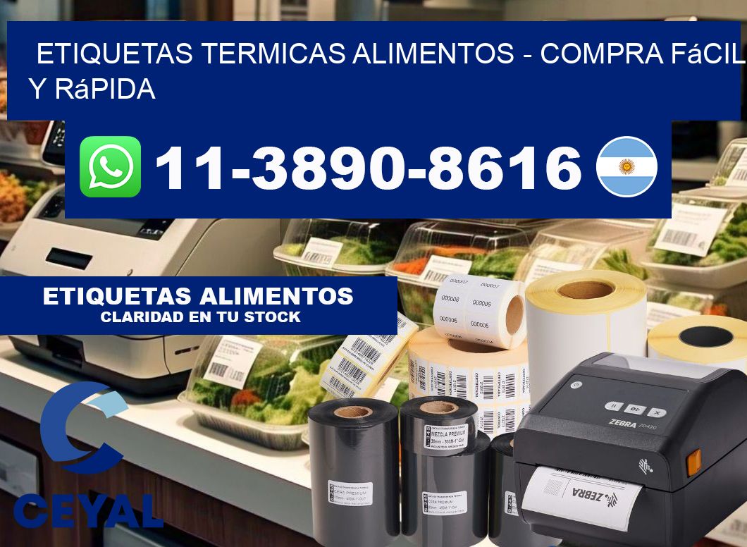 ETIQUETAS TERMICAS ALIMENTOS - Compra fácil y rápida