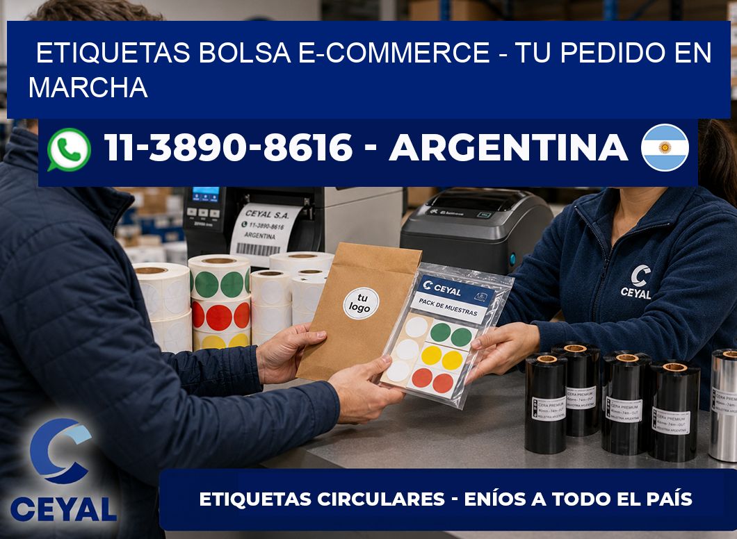 Etiquetas Bolsa e-commerce - Tu pedido en marcha