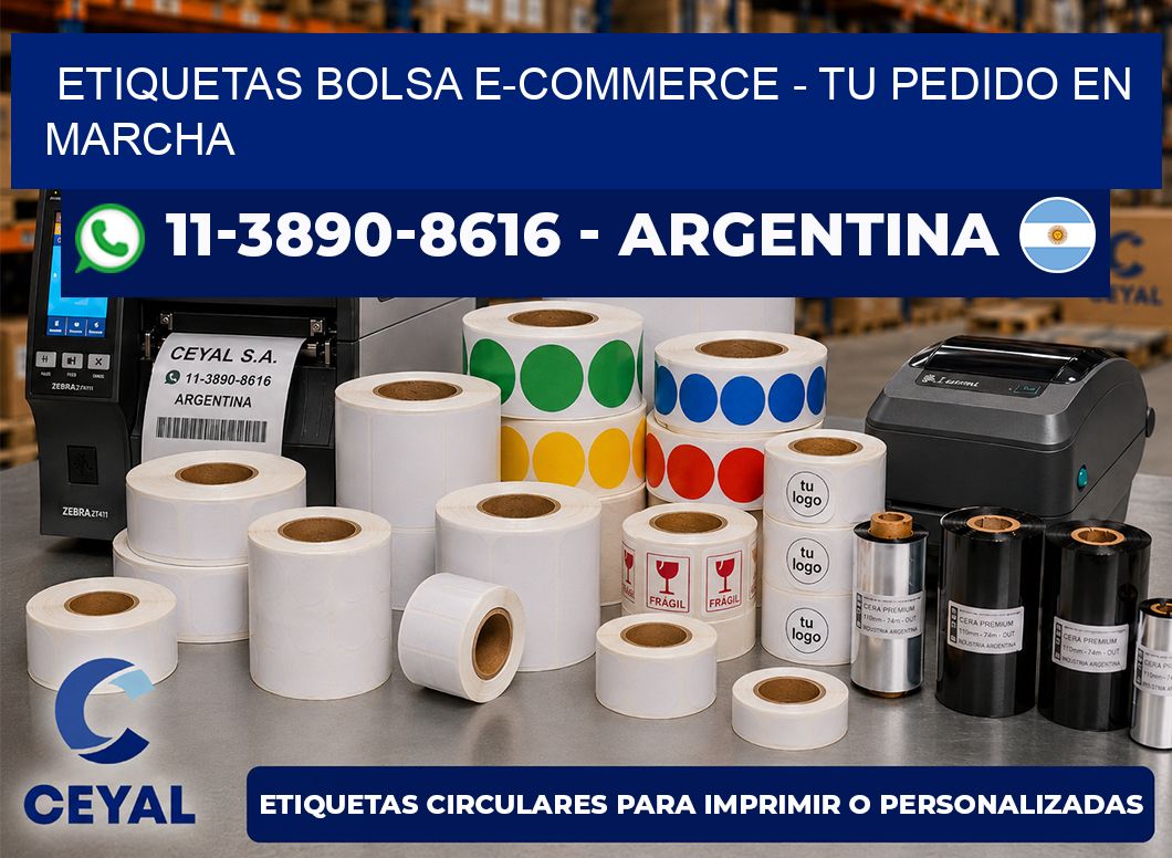 Etiquetas Bolsa e-commerce - Tu pedido en marcha