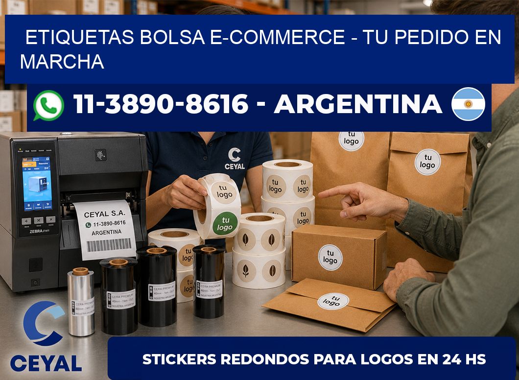 Etiquetas Bolsa e-commerce – Tu pedido en marcha