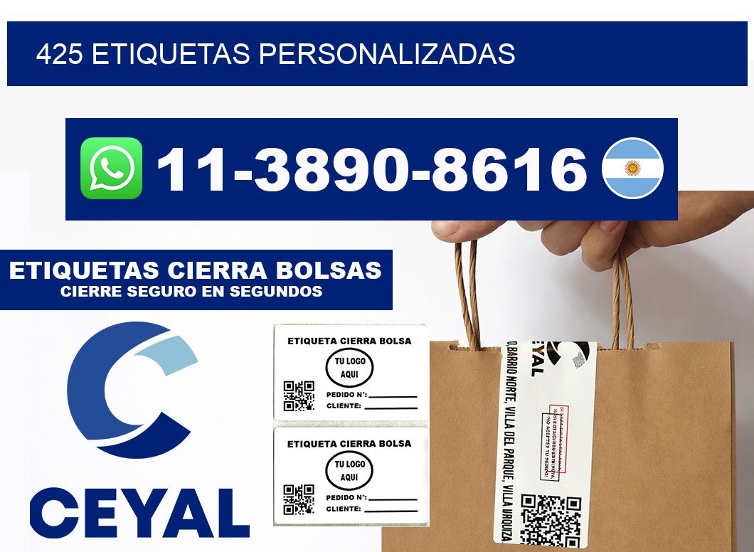 425 ETIQUETAS PERSONALIZADAS
