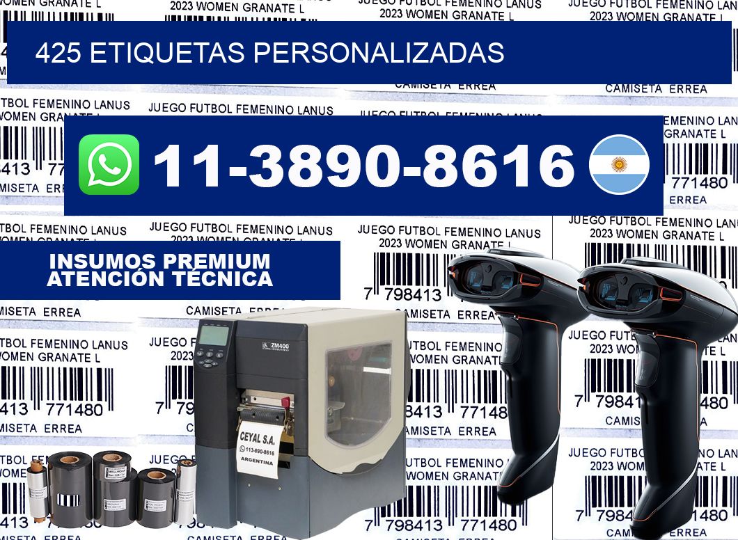 425 ETIQUETAS PERSONALIZADAS
