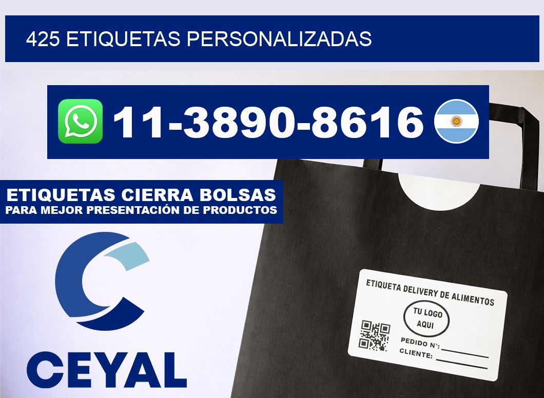 425 ETIQUETAS PERSONALIZADAS