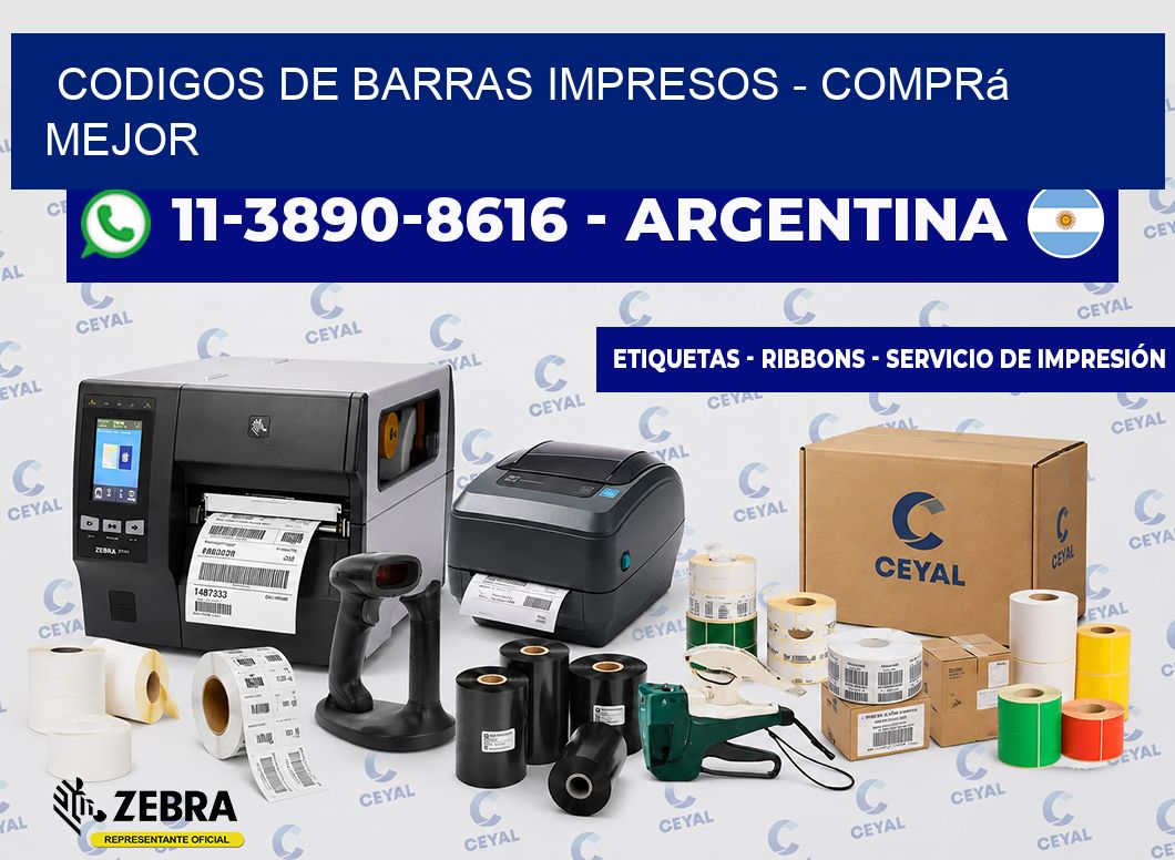 CODIGOS DE BARRAS IMPRESOS - Comprá mejor