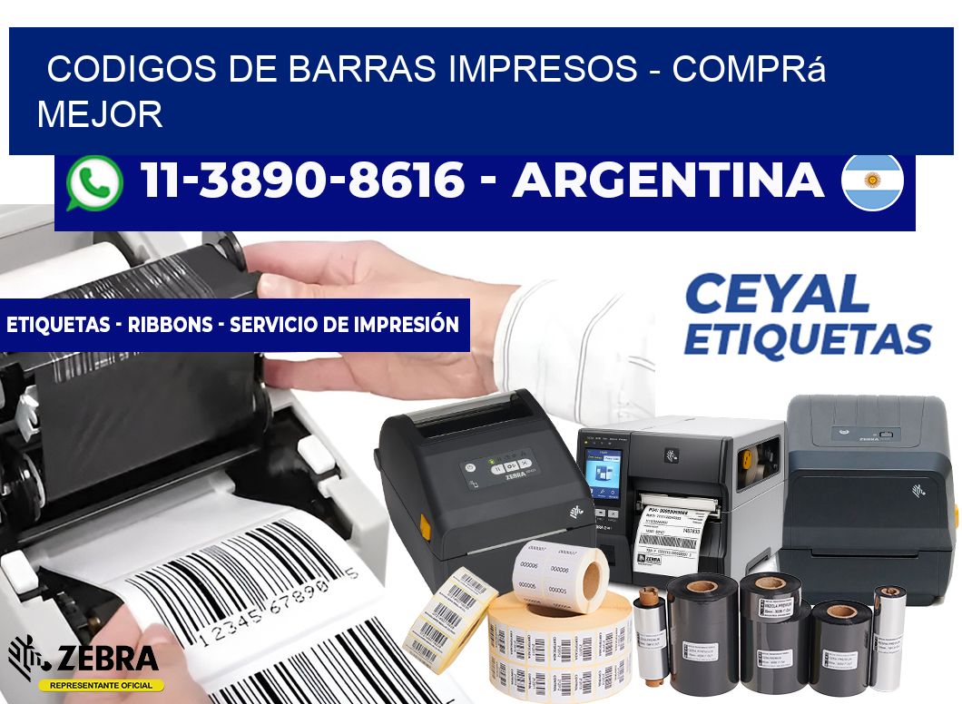 CODIGOS DE BARRAS IMPRESOS - Comprá mejor