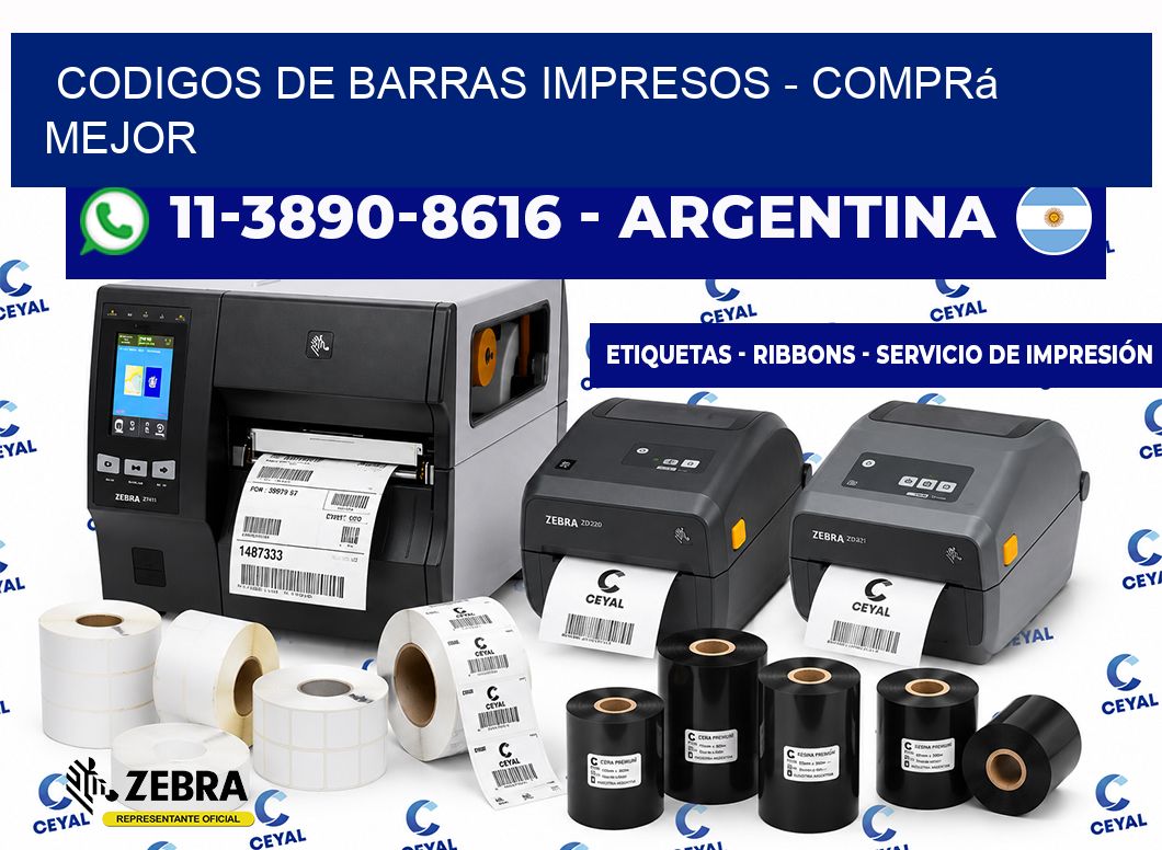 CODIGOS DE BARRAS IMPRESOS - Comprá mejor
