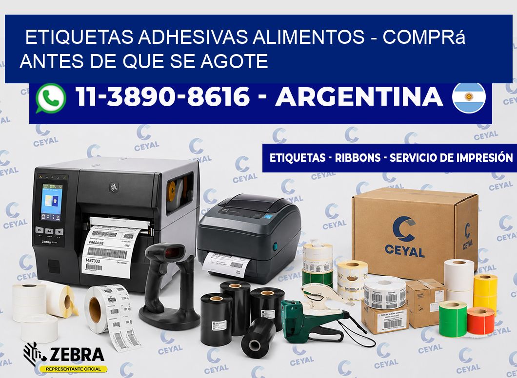 ETIQUETAS ADHESIVAS ALIMENTOS - Comprá antes de que se agote