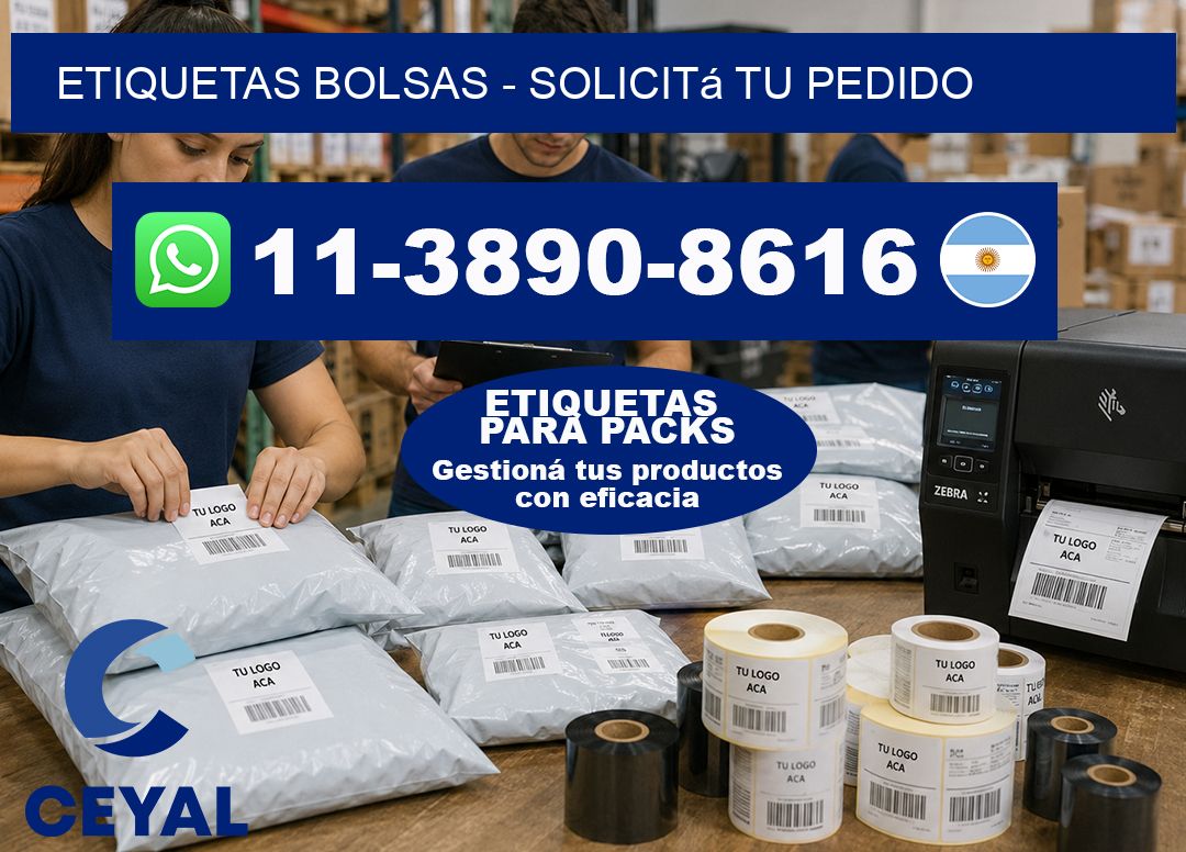 ETIQUETAS BOLSAS - Solicitá tu pedido