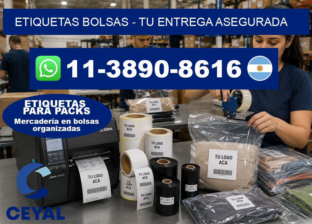 ETIQUETAS BOLSAS - Tu entrega asegurada