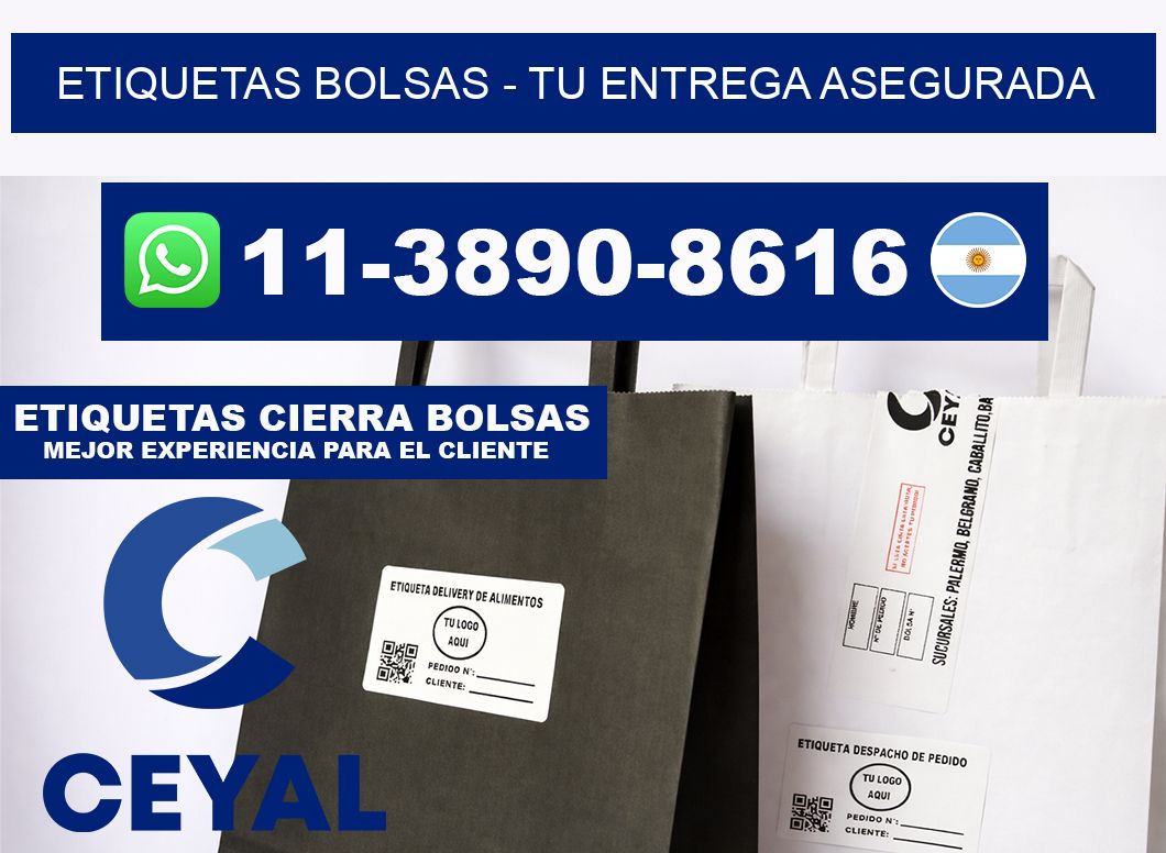 ETIQUETAS BOLSAS - Tu entrega asegurada