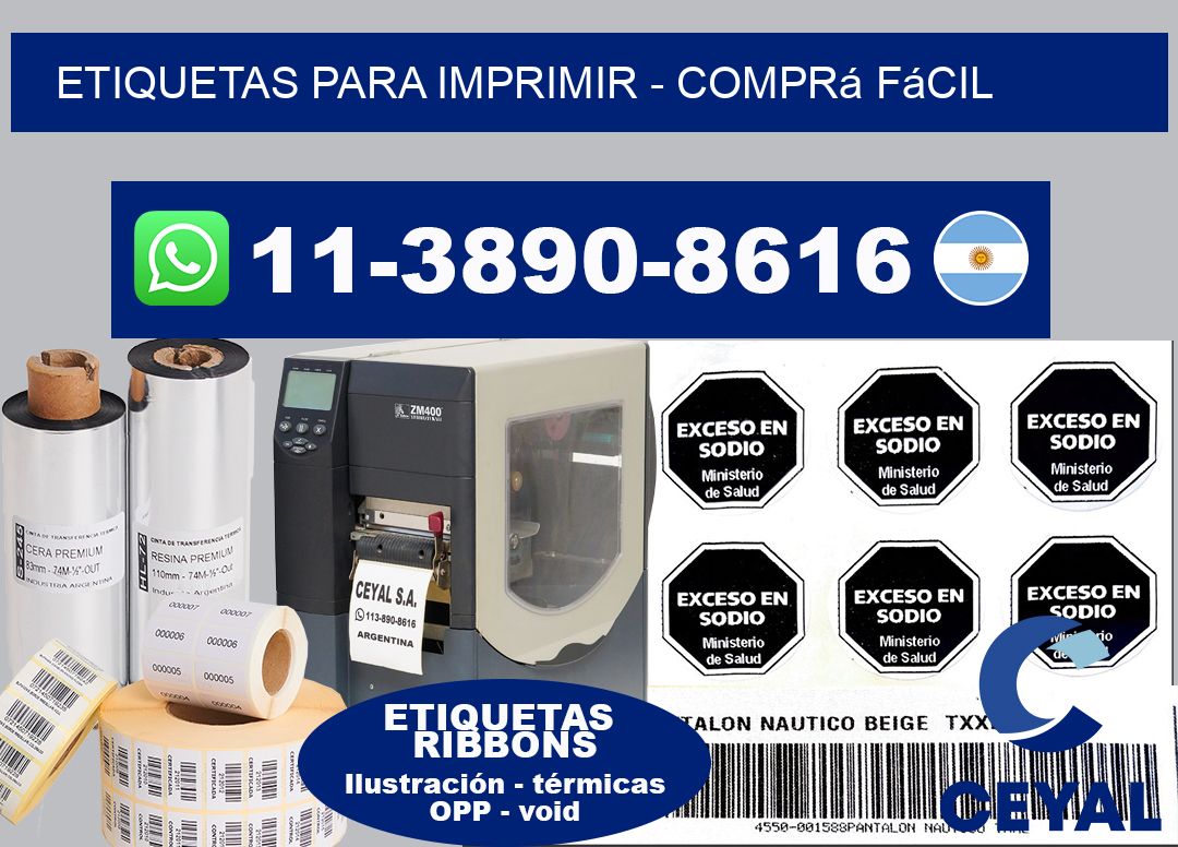 ETIQUETAS PARA IMPRIMIR – Comprá fácil