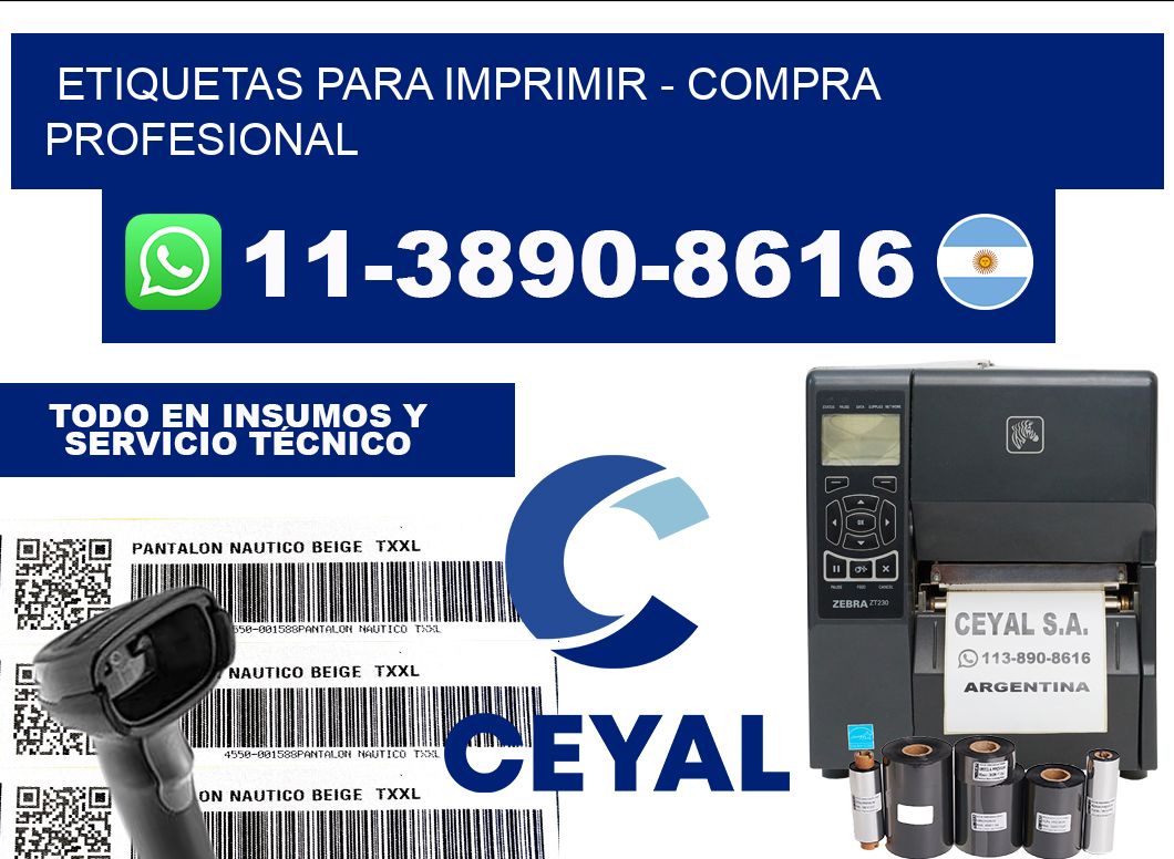 ETIQUETAS PARA IMPRIMIR - Compra profesional