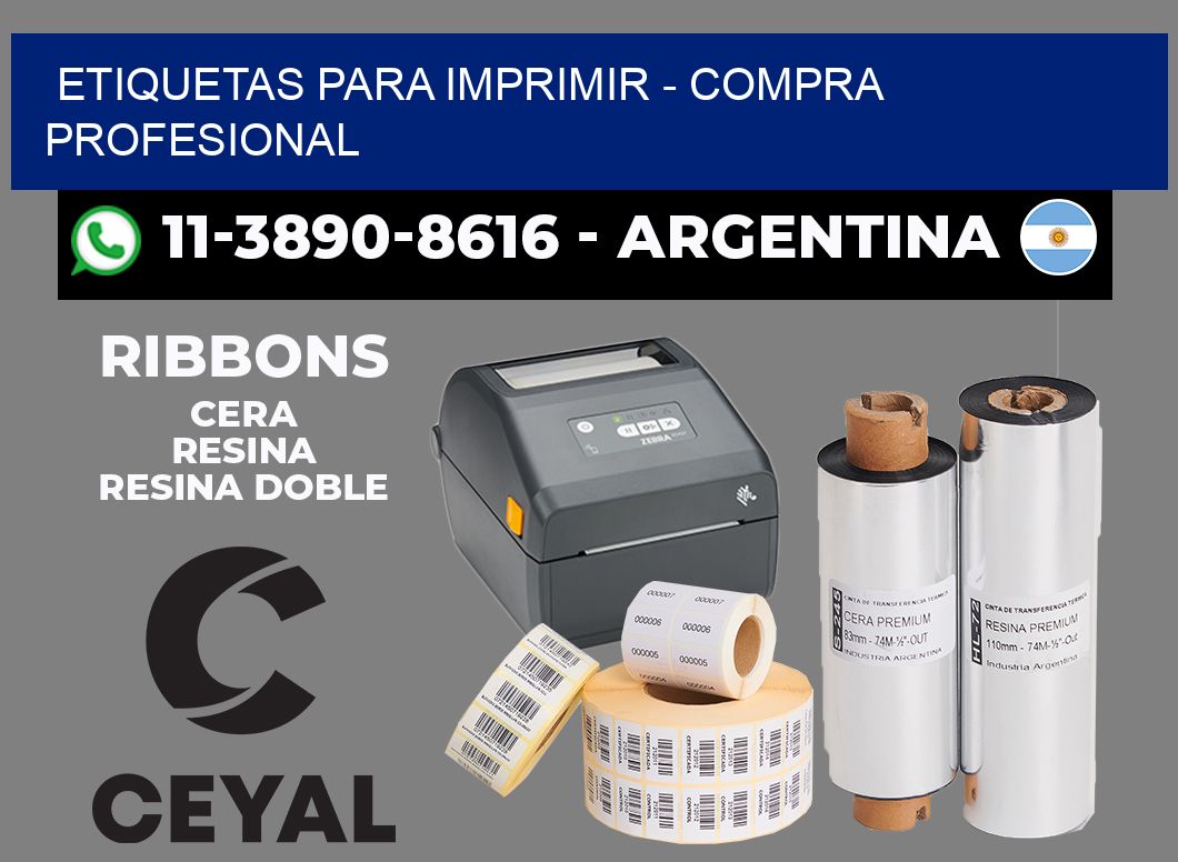 ETIQUETAS PARA IMPRIMIR - Compra profesional
