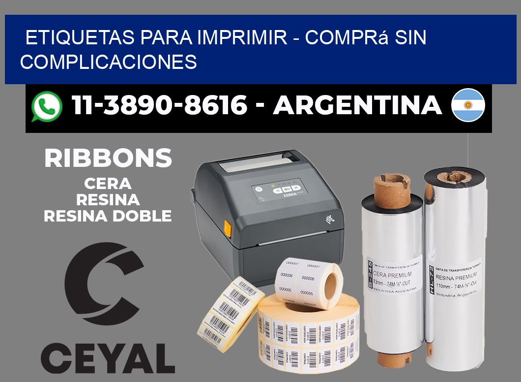 ETIQUETAS PARA IMPRIMIR - Comprá sin complicaciones