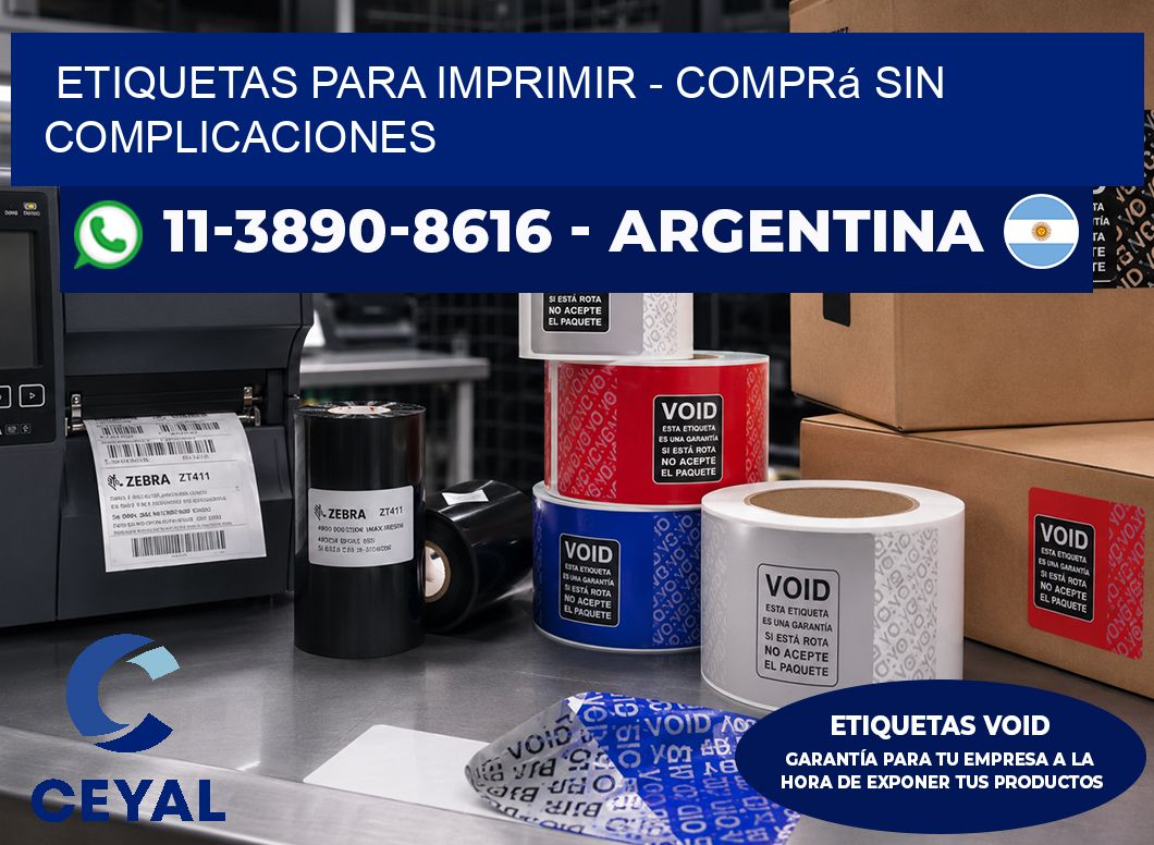 ETIQUETAS PARA IMPRIMIR – Comprá sin complicaciones