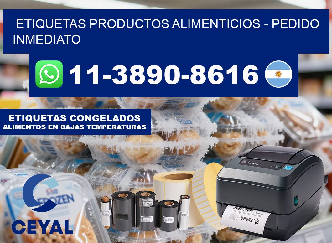 ETIQUETAS PRODUCTOS ALIMENTICIOS – Pedido inmediato