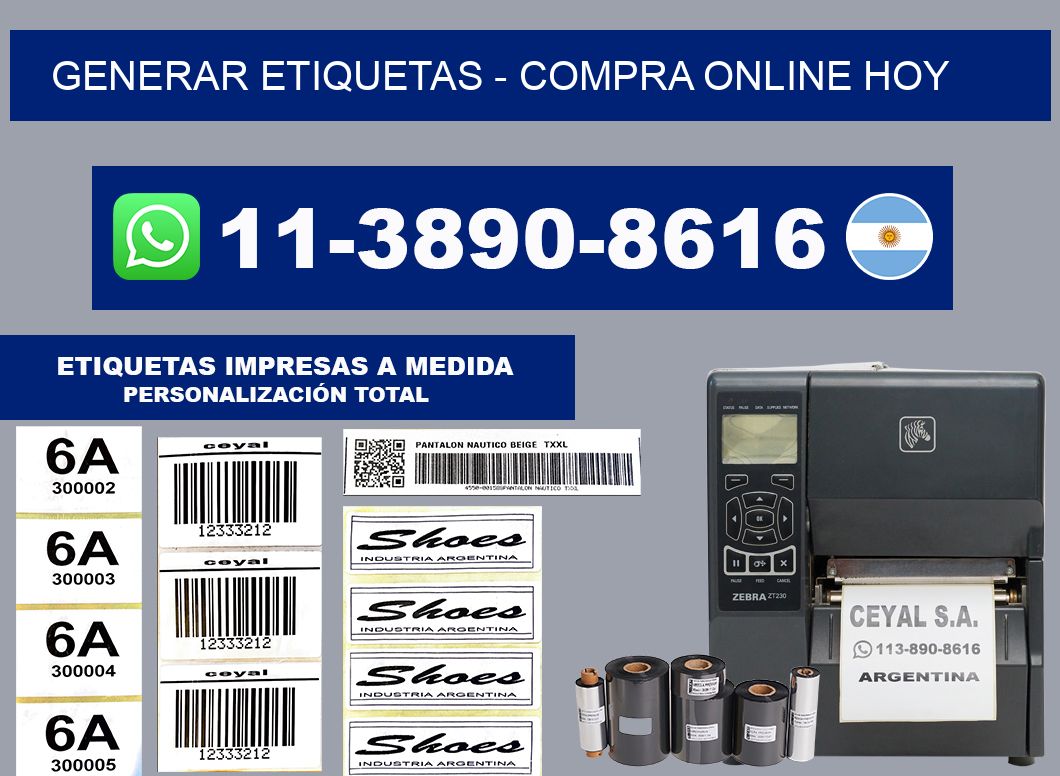 GENERAR ETIQUETAS - Compra online hoy