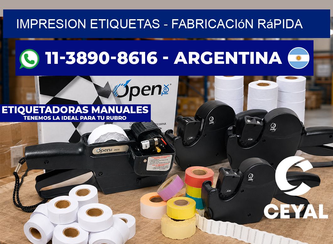 IMPRESION ETIQUETAS - Fabricación rápida