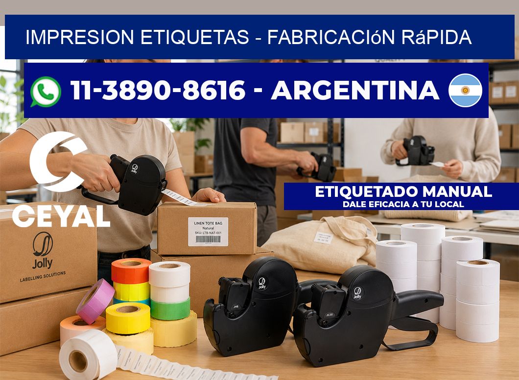 IMPRESION ETIQUETAS - Fabricación rápida
