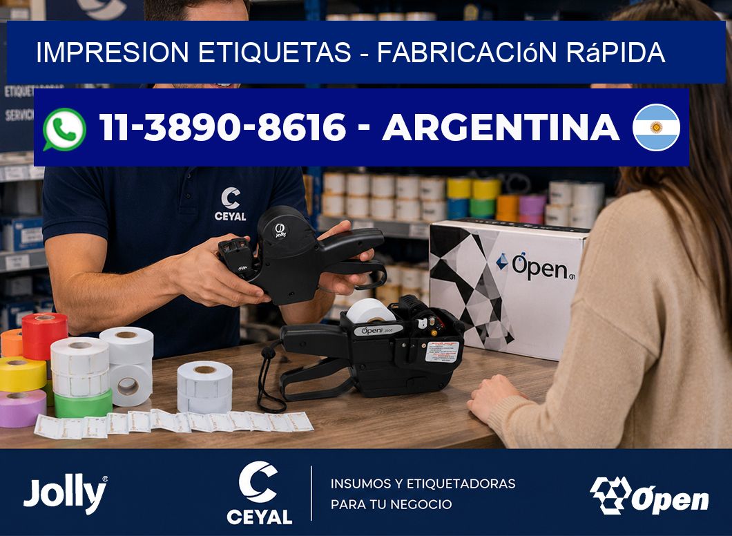 IMPRESION ETIQUETAS - Fabricación rápida