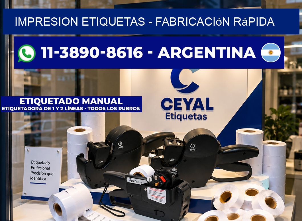 IMPRESION ETIQUETAS – Fabricación rápida