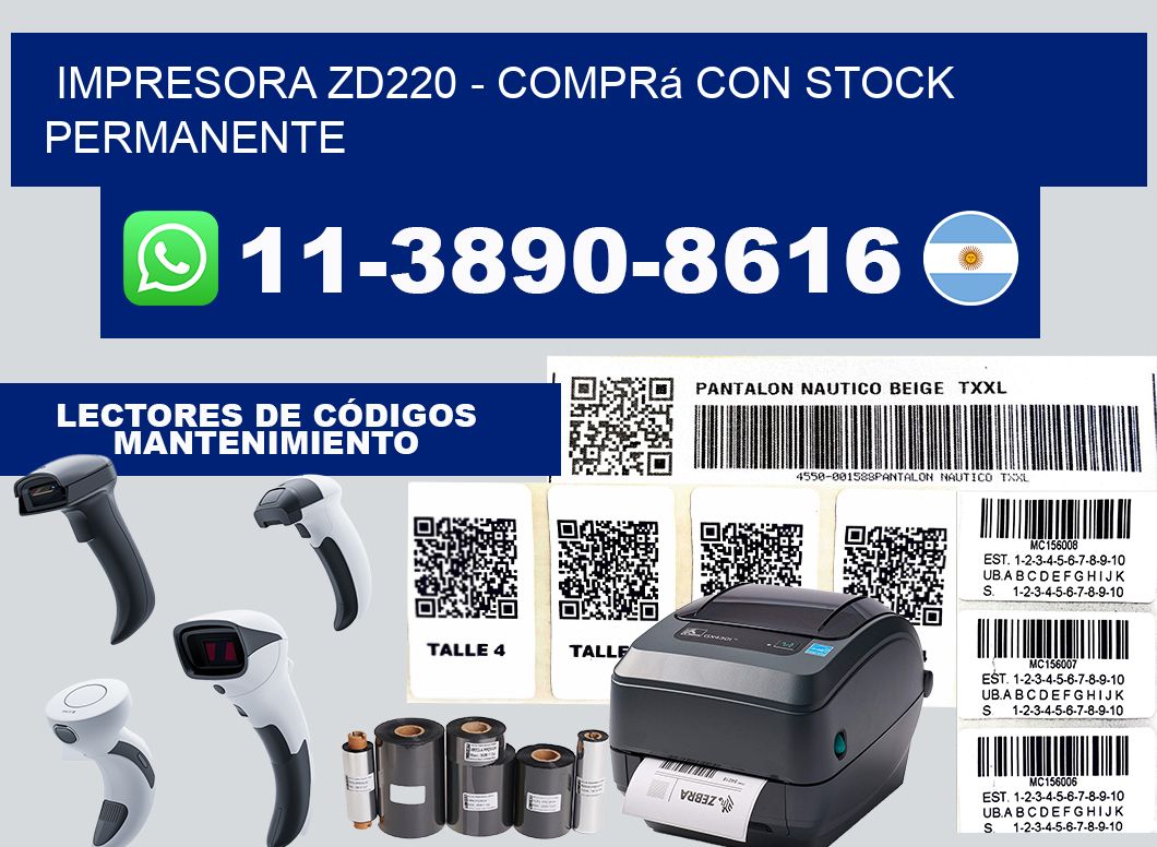IMPRESORA ZD220 - Comprá con stock permanente