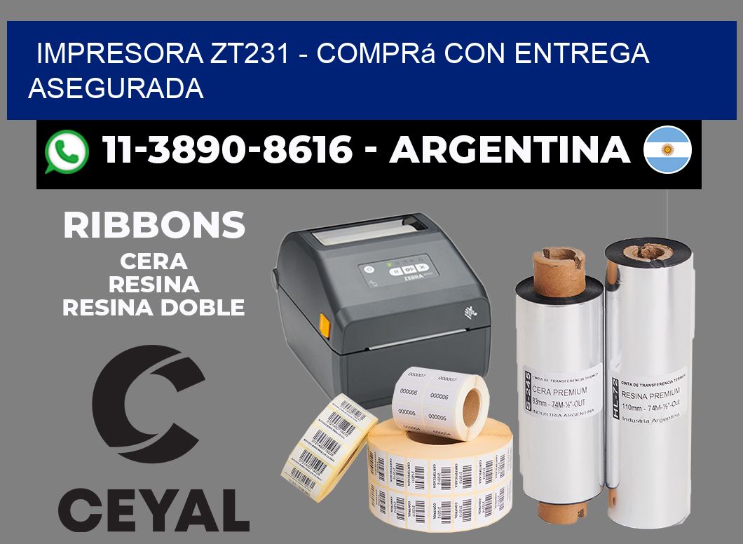 IMPRESORA ZT231 - Comprá con entrega asegurada