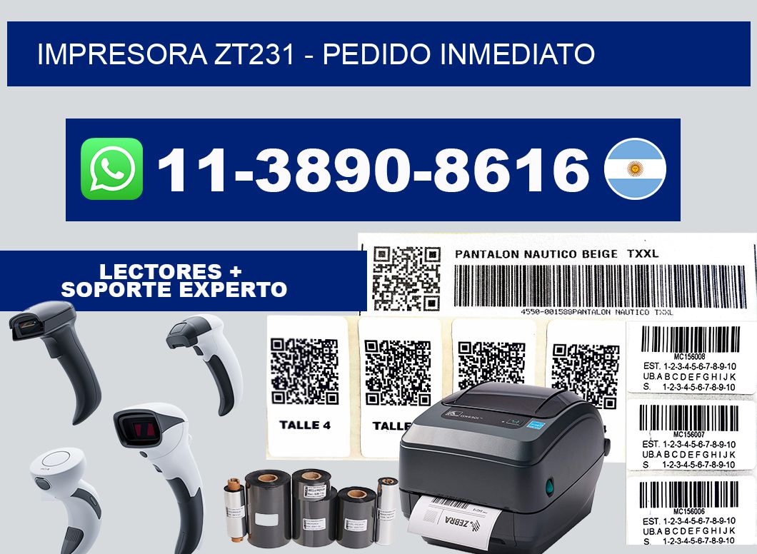 IMPRESORA ZT231 - Pedido inmediato