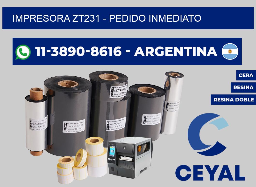 IMPRESORA ZT231 - Pedido inmediato