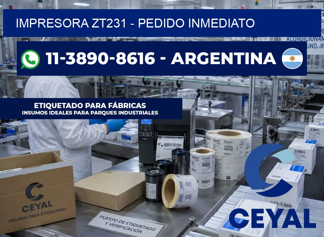 IMPRESORA ZT231 – Pedido inmediato